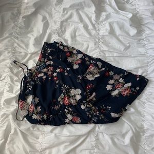 Navy blue floral dress